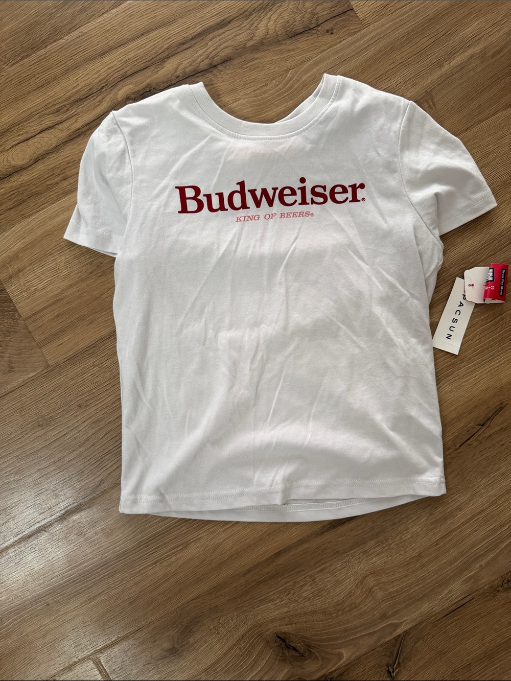 Budweiser White Tee with Red Logo